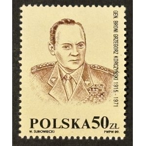 TIMBRES DE LA RPC – GÉNÉRAL G. KORCZYŃSKI, 1989, Série XXVIII ** NON MIS EN CIRCULATION