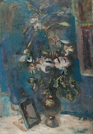 Rajmund KANELBA (1897-1960), Martwa natura z kwiatami i grzebieniem, 1932