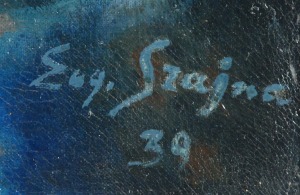 Eugeniusz SZAJNA (XX w.), Martwa natura z cukiernicą, 1939