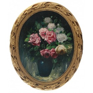 Abraham BEHRMAN (1876-1942), Róże w wazonie