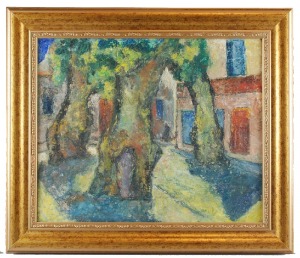 Mela MUTER (1876-1967), Miasteczko na południu Francji - La place aux grands arbres