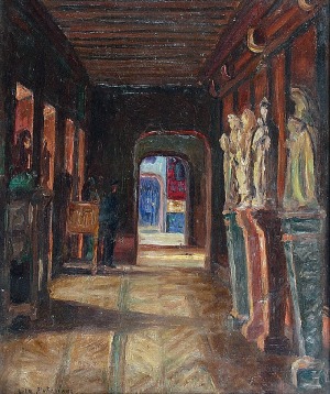 Lila PINKASÓWNA (1884-1965), Wnętrze Luwru, 1925
