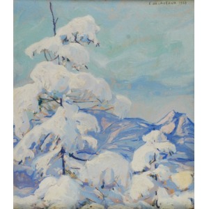 Ludwik DE LAVEAUX (1891-1969), Pejzaż zimowy