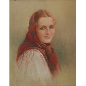 Malarz nieokreślony (XIX/XX w.), Kobieta w chuście