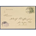 [Szczytno - Post Office, School] Ortelsburg Bahnhofstrasse with the Post Office and Girls