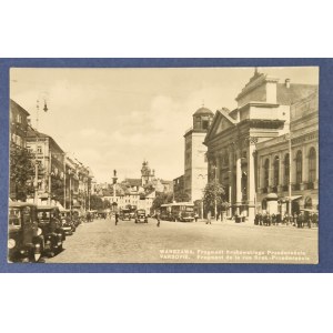 Warsaw - A section of Krakowskie Przedmieście. Photograph.