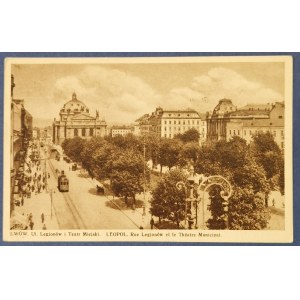 [Ukrajina] Lvov – ulice Legjonów a Městské divadlo. Potravinové balíčky.