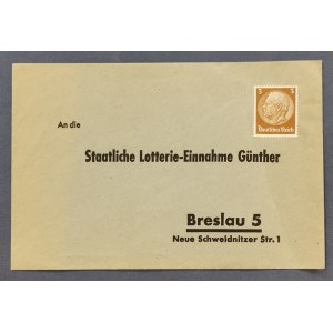 Envelope - To the State Lottery Office Günther. Breslau 5. Lottery Agency.