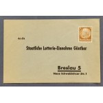 Envelope - To the State Lottery Office Günther. Breslau 5. Lottery Agency.