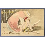 Happy Easter 1909. Hand-painted/colored. “Artistique,” Warsaw.