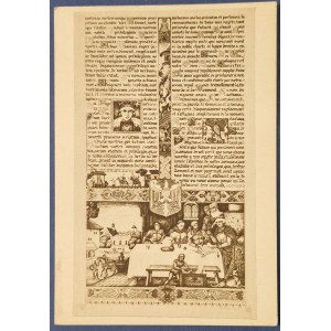 Artur Szyk, from the series “The Kalisz Statute,” “A Page of Text.” [1939]