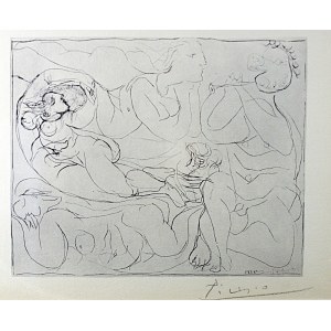 PABLO PICASSO (1881-1973), « Flûtiste et trois femmes nues » (Flutist and Three Nude Women)