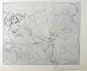 PABLO PICASSO (1881-1973), Flutist and Three Nude Women (Flûtiste et trois femmes nues)(Flecista i trzy nagie kobiety