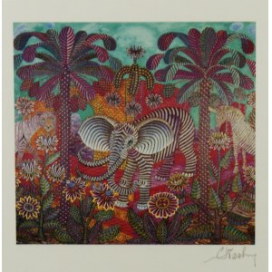 Jan Płaskociński (1919–1993), Monkey, Elephant, Tiger (triptych)