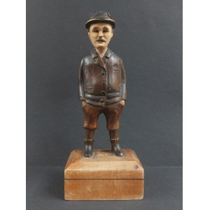 Wooden sculpture. Dated July 16, 1938.