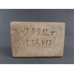 Wooden sculpture. Dated July 16, 1938.
