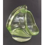 A solid glass basket, second half of the 20th century