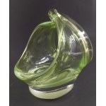 A solid glass basket, second half of the 20th century