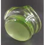 A solid glass basket, second half of the 20th century