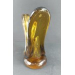 Glass oil lamp. Attributed to the Wołomin Glassworks