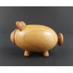 Wooden salt shaker. Pig.