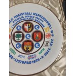 Decorative platter—commemorative. Wrocław, 1979. Commissioning of the W-P ZAX coaxial trunk line—2700–4