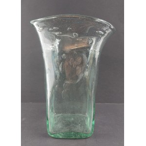 Vase with an uneven rim and bubbles, 20th century