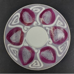Cepelia. Kwiatogal. Painted by HS. Saucer