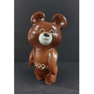 Miś Misza. Letnie Igrzyska Olimpijskie. Moskwa, 1980 r. Figurka ceramiczna - Maskotka olimpijska