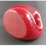 Wołomin Glassworks? Deep red vase | jug with a hole. Second half of the 20th century.