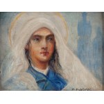 Stanisław Ignacy Poraj Fabijański (1865 - 1947 ), Madonna na tle Kościoła Mariackiego w Krakowie