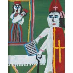 Katarzyna Gawłowa (1896, Zielonki – 1982, Zielonki), A Bishop Adoring the Virgin Mary