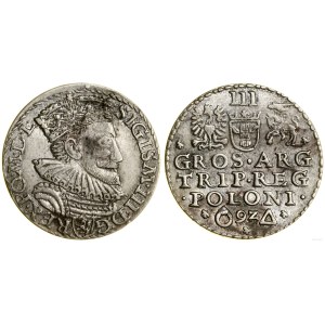 Polska, trojak, 1592, Malbork