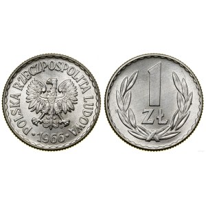 Polonia, 1 zloty, 1966, Varsavia