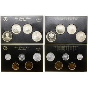 Poland, Annual Set of Circulation Coins—Proof-Like (Parts I and II), 1980, Warsaw