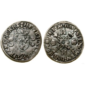 France, Douzain aux croissants, 1553 A, Paris