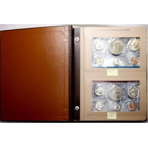 United States of America (USA), album containing a set of 12 coins from 1976, Philadelphia and Denver