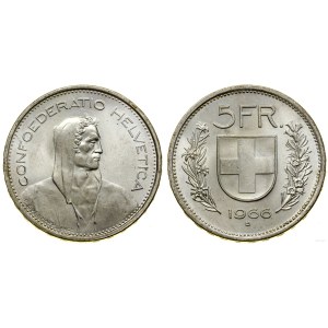 Švýcarsko, 5 franků, 1966 B, Bern