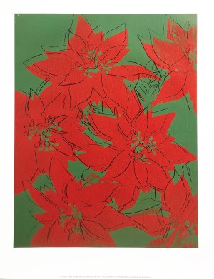 Andy Warhol (1928 - 1987), Poinsettias, z serii motywów kwiatowych i świątecznych