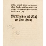 [Gdańsk]. The Mayor and City Council of Gdańsk. [Establishment of a customs duty on the transport of goods by barge on the Vistula River]. [Gdańsk 1785].