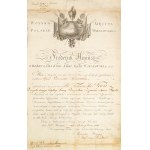 Józef Poniatowski (1763–1813), prince, major general, and minister of war; commander-in-chief of the Polish Army of the Duchy of Warsaw; on behalf of Frederick Augustus, King of Saxony and Duke of Warsaw—Appointment to the rank of lieutenant in the Polish