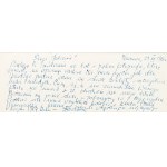Jarosław Abramow-Newerly (b. 1933–2026), writer, playwright, composer, satirist — A letter addressed to Julian Krzyżanowski. Dated Warsaw, December 29, 1966.