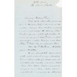 Zygmunt Miłkowski (pen name: Teodor Tomasz Jeż; 1824–1915), writer, journalist, politician, independence activist—Letter to Franciszek Rawita-Gawroński. Dated Geneva, April 4, 1884.