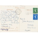 Zdzisław Najder (1930–2021), journalist, literary historian, and independence activist—Postcard to Prof. Julian Krzyżanowski. Dated Richmond, England, March 2, 1957.