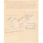 Mira Zimińska-Sygietyńska (1901–1997), actress, singer, director, educator, co-founder and director of the “Mazowsze” song and dance ensemble - Letter addressed to Prime Minister Józef Cyrankiewicz. Dated Warsaw, July 17, 1964. Typescript with autograph: 