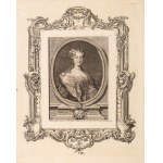 Maria Leszczyńska (1703–1768), Queen of France, daughter of King Stanisław Leszczyński of Poland, wife of Louis XV. Engraving by C. Roy. 18th century.