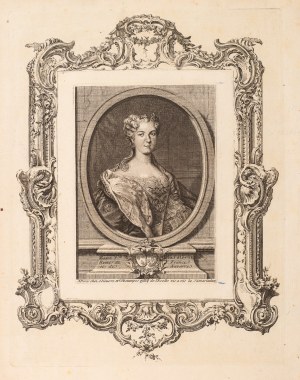 Maria Leszczyńska (1703-1768), królowa Francji, córka króla polskiego Stanisława Leszczyńskiego, żona Ludwika XV. Ryt. C. Roy. XVIII w.