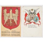 [Polish Eagles] - Eight patriotic postcards. First half of the 20th century.