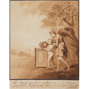 [Chronos and Cupid] - Drawing by Karl von Berg. St. Petersburg, 1808.