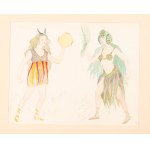 Franciszek Siedlecki (1867–1934) — Theater costume designs for the avant-garde ballet *Love* (15 watercolors). 1925–1928.